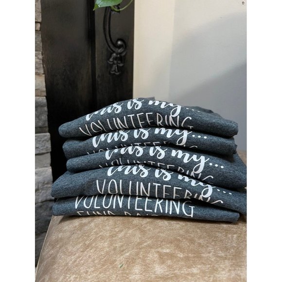 This is My Volunteering PTA School Spirit Teacher Shirt PTO Class Volunteer - Picture 3 of 3